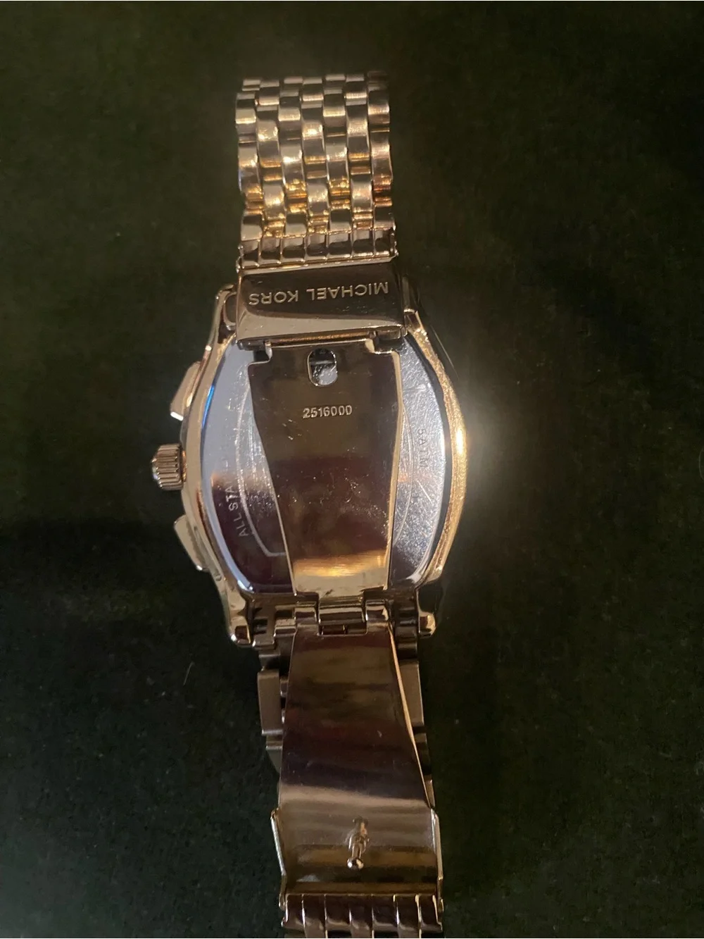 Michael Kors Gold Tone Crystal-Trim Chronograph Bracelet  display picture 2